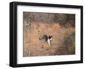 Cat Hunting, 1883-Bruno Liljefors-Framed Art Print