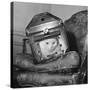 Cat in a Carrier During an Air Raid-John Phillips-Stretched Canvas