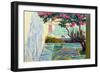 Cat in a Mexican Garden-Robert Tyndall-Framed Giclee Print