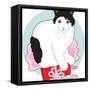 Cat in Box-mkoudis-Framed Stretched Canvas