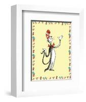 Cat in Hat Yellow Border Collection I - The Cat in the Hat (yellow bordered)-Theodor (Dr. Seuss) Geisel-Framed Art Print