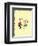 Cat in Hat Yellow Border Collection III - Sally & Her Brother (yellow bordered)-Theodor (Dr. Seuss) Geisel-Framed Art Print