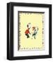 Cat in Hat Yellow Border Collection III - Sally & Her Brother (yellow bordered)-Theodor (Dr. Seuss) Geisel-Framed Art Print