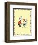 Cat in Hat Yellow Border Collection III - Sally & Her Brother (yellow bordered)-Theodor (Dr. Seuss) Geisel-Framed Art Print