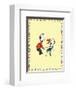 Cat in Hat Yellow Border Collection III - Sally & Her Brother (yellow bordered)-Theodor (Dr. Seuss) Geisel-Framed Art Print