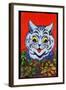 Cat in Holly-Louis Wain-Framed Giclee Print