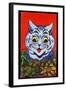 Cat in Holly-Louis Wain-Framed Giclee Print