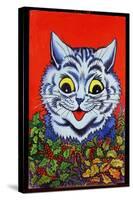 Cat in Holly-Louis Wain-Stretched Canvas