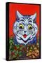 Cat in Holly-Louis Wain-Stretched Canvas