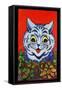 Cat in Holly-Louis Wain-Framed Stretched Canvas