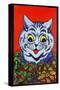 Cat in Holly-Louis Wain-Stretched Canvas