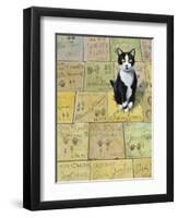 Cat in Hollywood (Chat a Hollywood)-Isy Ochoa-Framed Giclee Print