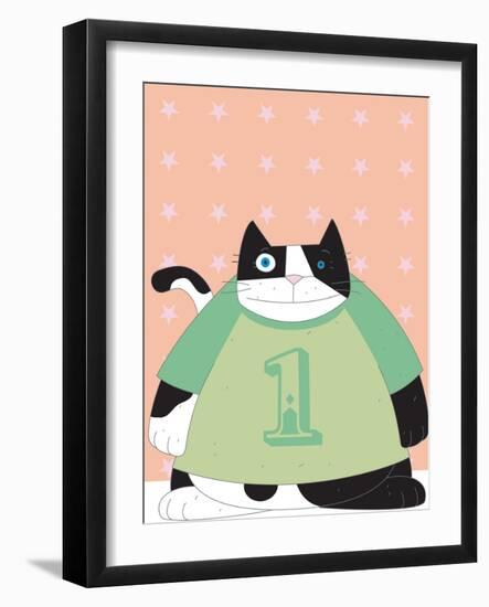 Cat in No 1-Artistan-Framed Photographic Print