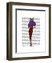 Cat in Red Dress-Fab Funky-Framed Art Print