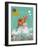 Cat in the Clouds II-Regina Moore-Framed Art Print