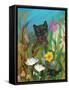 Cat in the Garden-Robin Maria-Framed Stretched Canvas