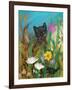 Cat in the Garden-Robin Maria-Framed Art Print