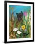 Cat in the Garden-Robin Maria-Framed Art Print