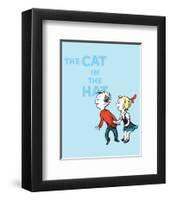 Cat in the Hat Blue Collection III - Sally & Her Brother (blue)-Theodor (Dr. Seuss) Geisel-Framed Art Print