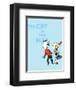 Cat in the Hat Blue Collection III - Sally & Her Brother (blue)-Theodor (Dr. Seuss) Geisel-Framed Art Print