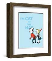 Cat in the Hat Blue Collection III - Sally & Her Brother (blue)-Theodor (Dr. Seuss) Geisel-Framed Art Print