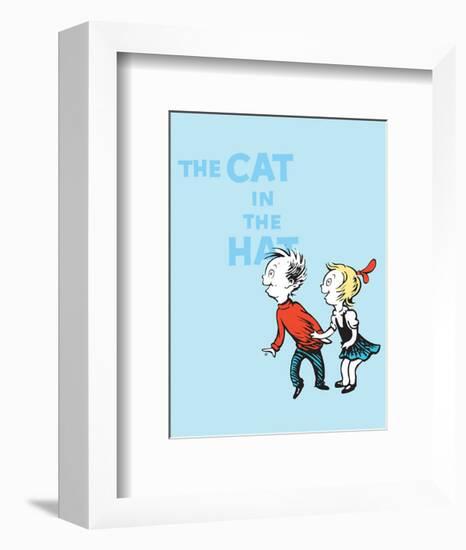 Cat in the Hat Blue Collection III - Sally & Her Brother (blue)-Theodor (Dr. Seuss) Geisel-Framed Art Print