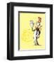 Cat in the Hat Yellow Collection I - The Cat in the Hat with Fish (yellow)-Theodor (Dr. Seuss) Geisel-Framed Art Print