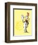 Cat in the Hat Yellow Collection I - The Cat in the Hat with Fish (yellow)-Theodor (Dr. Seuss) Geisel-Framed Art Print