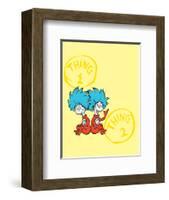 Cat in the Hat Yellow Collection II - Things 1 & 2 Back to Back (yellow)-Theodor (Dr. Seuss) Geisel-Framed Art Print