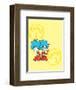 Cat in the Hat Yellow Collection II - Things 1 & 2 Back to Back (yellow)-Theodor (Dr. Seuss) Geisel-Framed Art Print