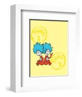 Cat in the Hat Yellow Collection II - Things 1 & 2 Back to Back (yellow)-Theodor (Dr. Seuss) Geisel-Framed Art Print