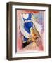 Cat in Window Halloween-sylvia pimental-Framed Art Print