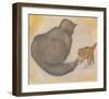 Cat & Kitten-Edward Burne-Jones-Framed Art Print