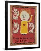 Cat Lady-Jennie Cooley-Framed Giclee Print