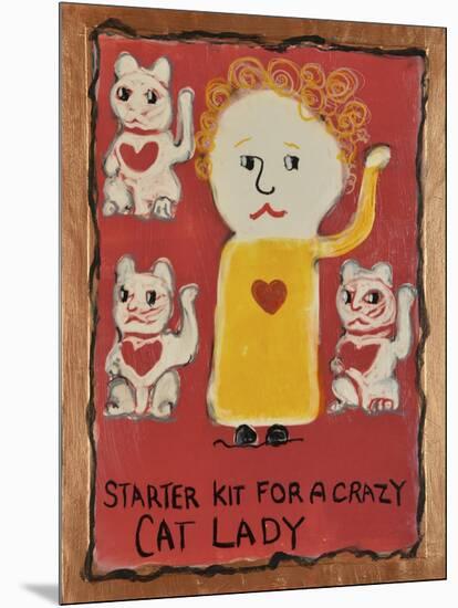 Cat Lady-Jennie Cooley-Mounted Giclee Print