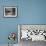 Cat Laps Up Spilt Milk-null-Framed Photographic Print displayed on a wall