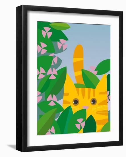 Cat Look 7-Artistan-Framed Art Print