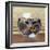 Cat Looks at Goldfish in Bowl-null-Framed Photographic Print