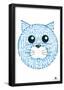 Cat Meow Text Poster-null-Framed Poster