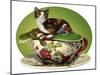 Cat N Cup Calico-Atelier Sommerland-Mounted Art Print