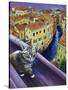 Cat of Venice (Chat de Venise)-Isy Ochoa-Stretched Canvas
