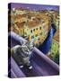 Cat of Venice (Chat de Venise)-Isy Ochoa-Stretched Canvas