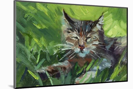 Cat Oil Painting.-Anna Pismenskova-Mounted Photographic Print