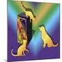 Cat On A Box-Art Deco Designs-Mounted Giclee Print