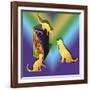 Cat On A Box-Art Deco Designs-Framed Giclee Print