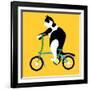 Cat On A Brompton Bike-Claire Huntley-Framed Giclee Print