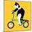 Cat On A Brompton Bike-Claire Huntley-Mounted Giclee Print