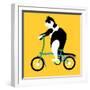 Cat On A Brompton Bike-Claire Huntley-Framed Premium Giclee Print