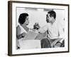 CAT ON A HOT TIN ROOF, 1958 directed by RICHARD BROOKS On the set, Elizabeth Taylor and Paul Newman-null-Framed Photo