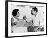 CAT ON A HOT TIN ROOF, 1958 directed by RICHARD BROOKS On the set, Elizabeth Taylor and Paul Newman-null-Framed Photo